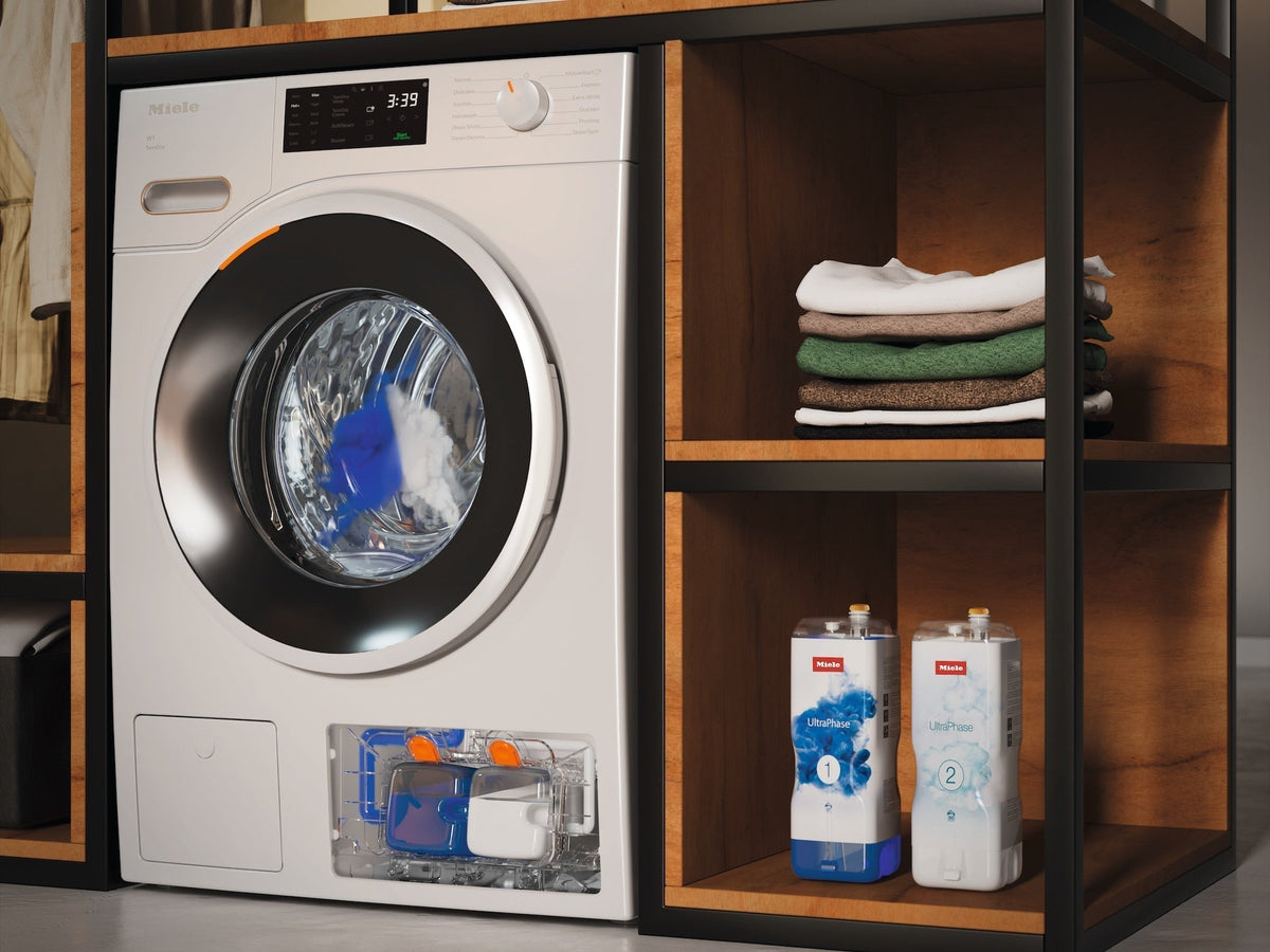 9kg Front-Load Washing Machine, 1600 rpm, Auto Detergent Dosing, Steam & WiFi, White