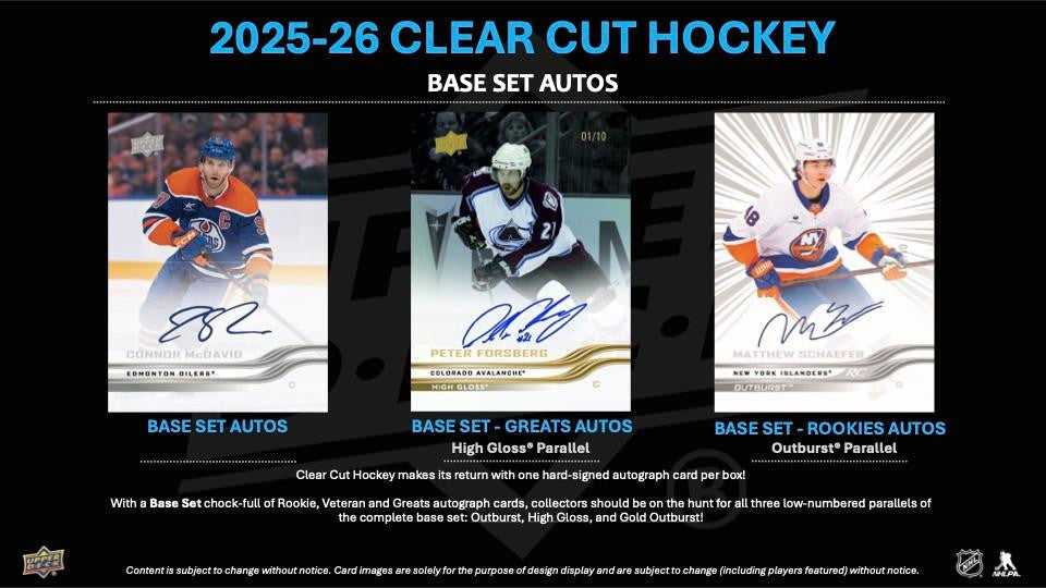 2025/26 Upper Deck Clear Cut Hockey Hobby 30 Box Case