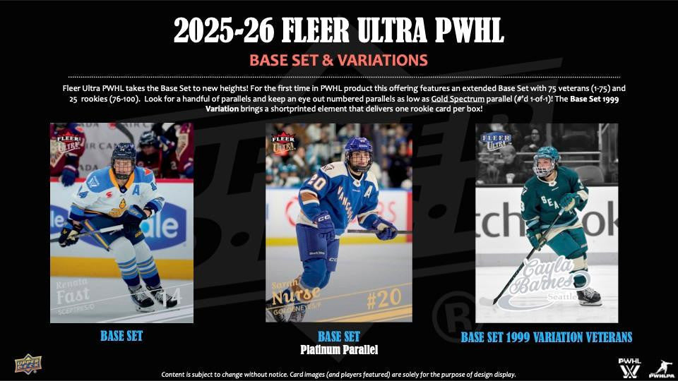 2025/26 Upper Deck Fleer Ultra PWHL Hockey Hobby 10 Box Case