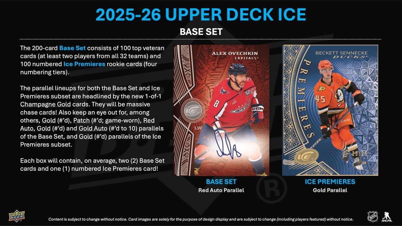 2025/26 Upper Deck Ice Hockey Hobby 8 Box Case