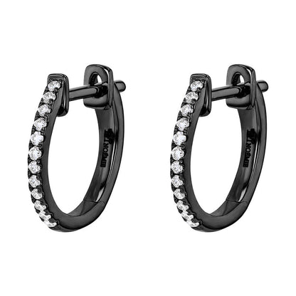 Huggie Earrings — 18K Gold, VS Clarity Natural Diamonds